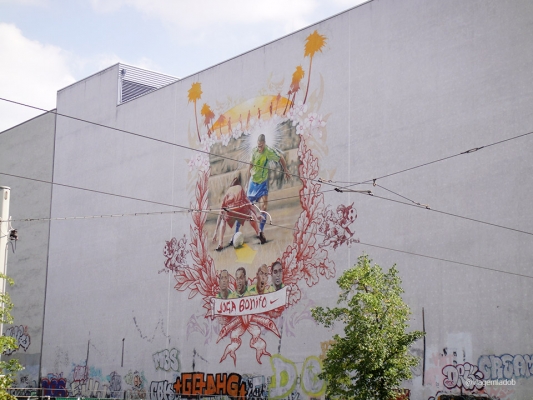 Arte de rua - Joga bonito Brasil - Berlim